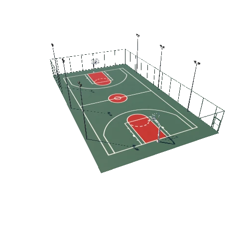 Modular Basketball Court A10 Triangulate